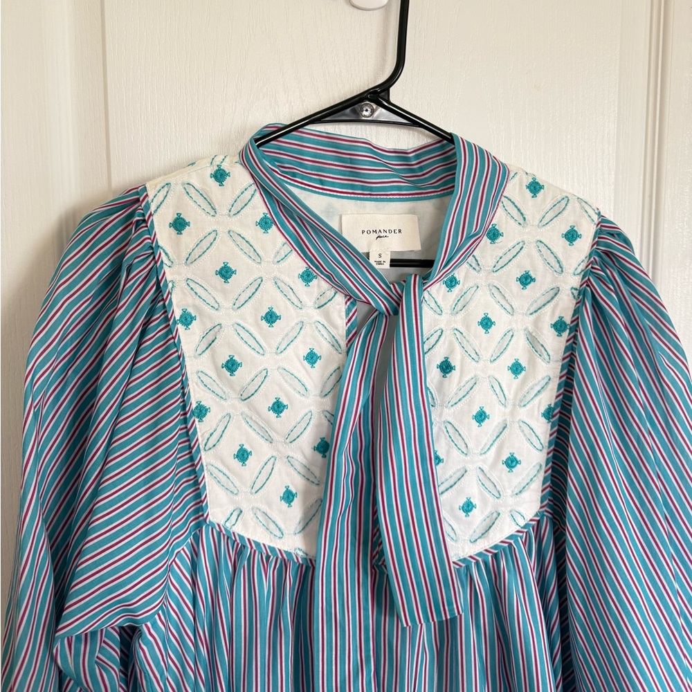 Tuckernuck Pomander Place Striped Bohemian Cottagecore Mini Dress - Picture 5 of 6